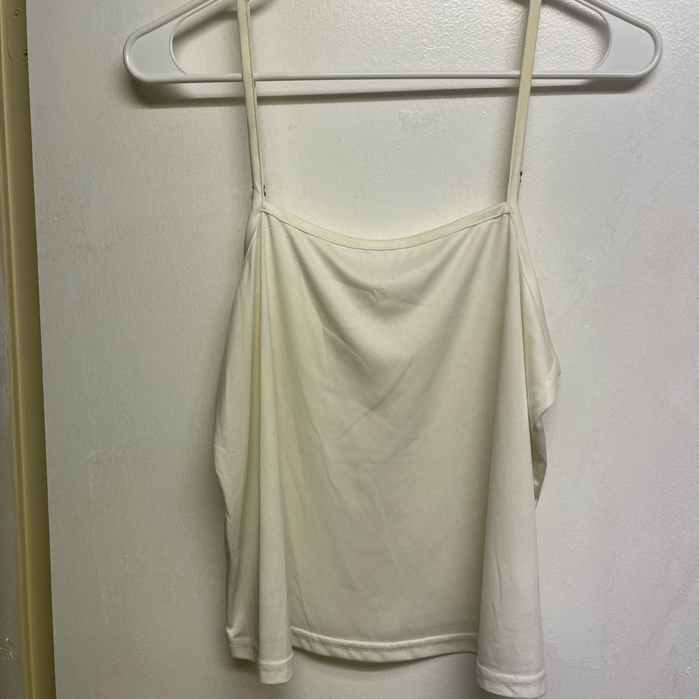 White Spaghetti Strap Tank